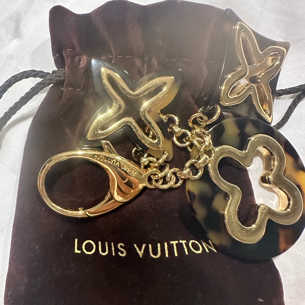 Louis Vuitton Tortoiseshell and Gold Keychain - Picture 3 of 3